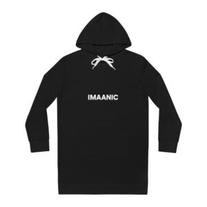 IMAANIC Black Modest Hoodie Dress